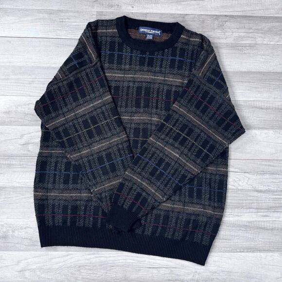 Vintage Other - Vintage Sweater Grandpa Dad Made in Korea Knit Sweater 80s 90s XXL Fall